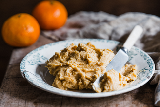 a plate of homemade brandy butter