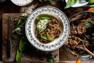 Ox Liver & Onions with Wild Garlic Mash