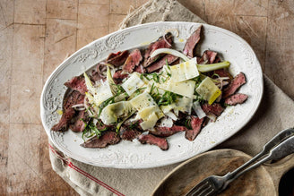 Seared Pigs Heart with Parmesan, Fennel & Lovage