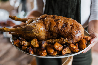 Traditional Roast Goose with Glorious Gravy, by Abby Allen | Pipers Farm Cook Book Recipe | Christmas Goose