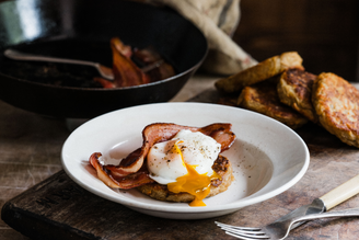 Leitrim Boxty Brunch, by Cherie Denham | Pipers Farm Recipe | Breakfast Brunch Potato Cakes Irish Recipes Idea | 