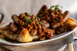 Croissants With Herby Beans & Bangers | Pipers Farm Recipe