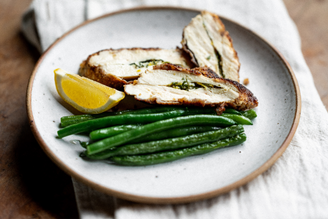 Brown Bread & Hazelnut Fried Chicken with Garlic & Thyme Butter