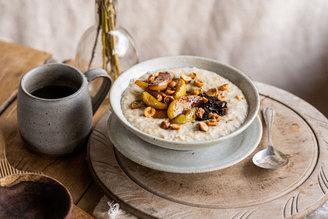 Baked Apple, Blackcurrant & Hazelnut Porridge | Pipers Farm Recipe | Breakfast & Brunch Recipes