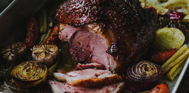 cooked and sliced traditionally cured gammon