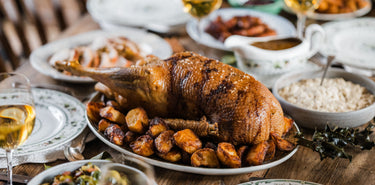 A flock of properly free range turkeys