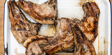 Cooked native breed pork chops