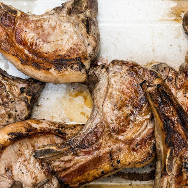 Cooked native breed pork chops