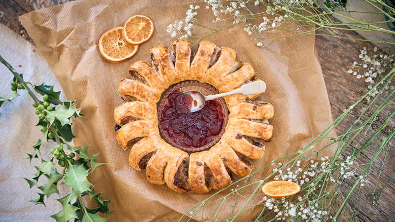 Festive Sausage Roll Wreath