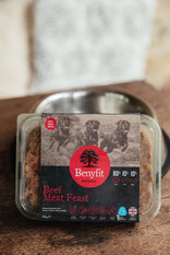 Beef Meat Feast Raw Dog Food From Benyfit, Made With Beef, Beef Bones and Offal.