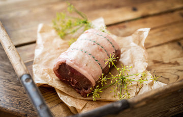 A raw, grass fed, Cull Yaw Mutton Loin.