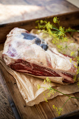 A raw and ready to cook Cull Yaw Shoulder of Mutton.