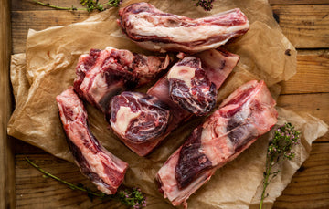 A raw Cull Yaw Mutton stock pack for slow cooking.