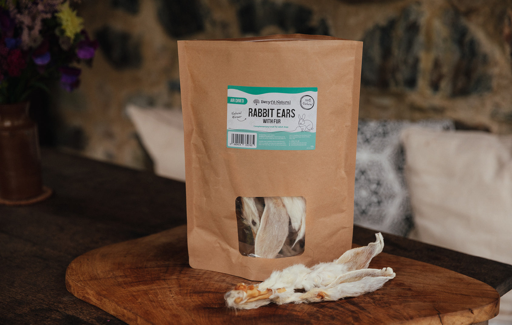 Benyfit Natural, Rabbit Ears with Fur | Edenmoor (formerly Pipers Farm)