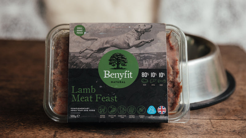 Dog Food Made From Raw Lamb, Lamb Bones, Green Lamb Tripe and Offal