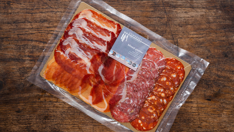 Somerset Charcuterie mixed platter of salami, chorizo and ham
