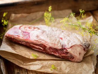 A raw and ready to cook Cull Yaw Shoulder of Mutton.