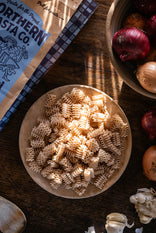 Close-up of Radiatori Pasta Crafted With Regeneratively Grown British spelt