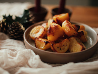 Beef Dripping Roast Potatoes with Thyme & Pink Peppercorn