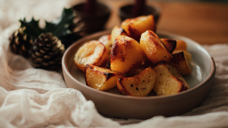 Beef Dripping Roast Potatoes with Thyme & Pink Peppercorn