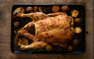 A whole, cooked properly free range duck