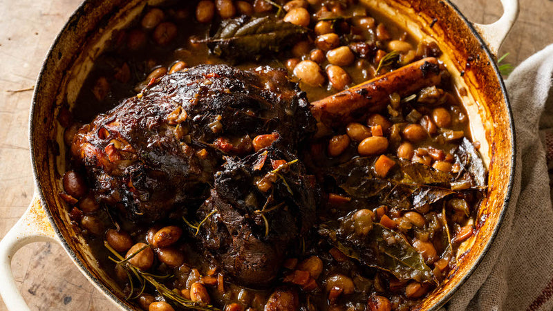 Wild venison shank for slow cooking