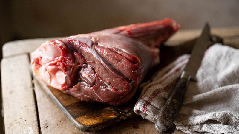 Wild venison shank for slow cooking