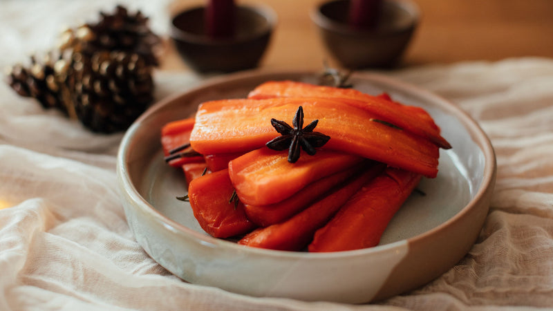 Glazed Carrots with Blossom Honey Glaze and Rosemary