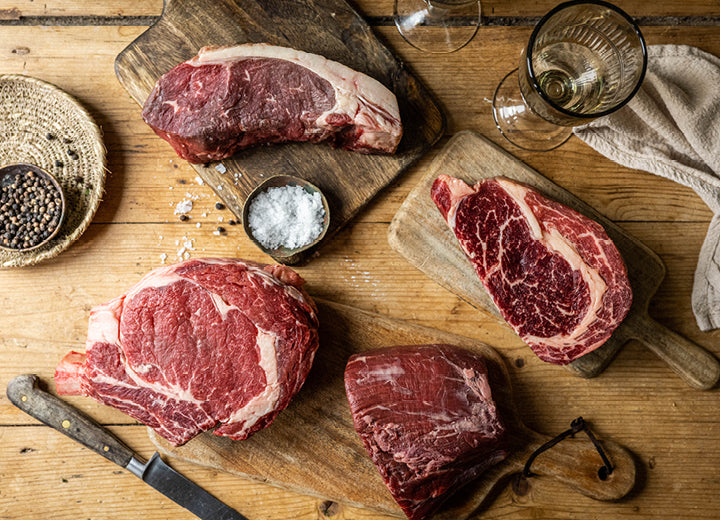 Grass Fed Beef T-Bone Steak - Grass Fed British Beef Steaks 