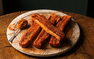 Smoked Hickory Pork Belly Strips
