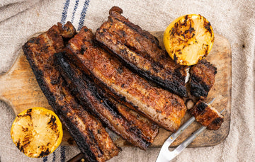 Smoked Hickory Pork Belly Strips