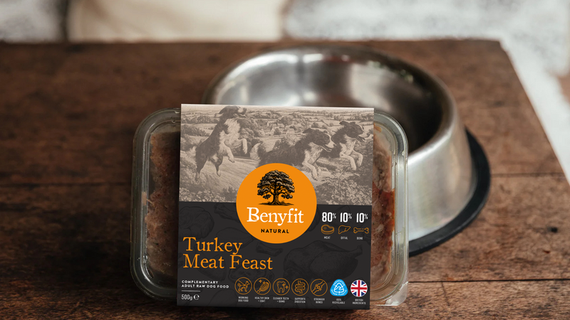 Turkey Meat Feast Raw Pet Food Made with Turkey, Bones & Offal.