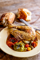 A pair of raw, properly free range chicken legs.