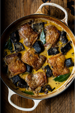 Raw, properly free range boneless chicken thighs