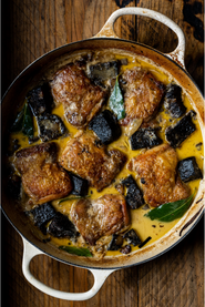 Raw, properly free range boneless chicken thighs