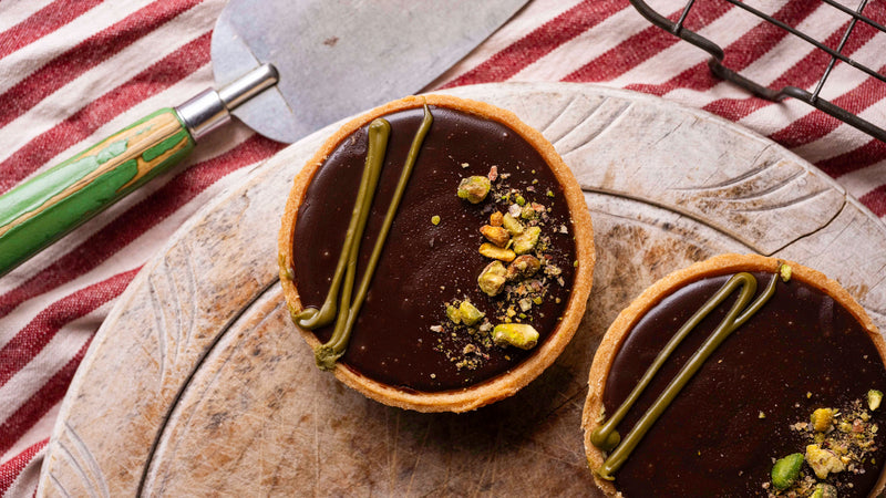 Chocolate & Pistachio Tarts