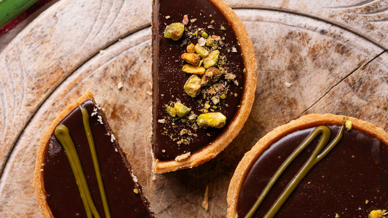 Chocolate & Pistachio Tarts