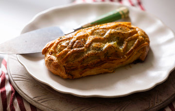 ChalkStream Trout Wellington with Quickes Cheddar & Spinach