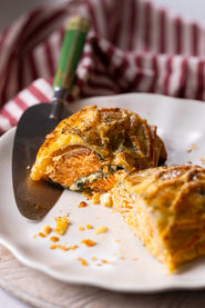 ChalkStream Trout Wellington with Quickes Cheddar & Spinach