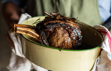 Cooked 4 Bone Grass Fed Rib of Beef