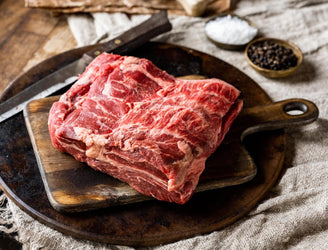 Cooked Grass Fed Beef Neck Steak