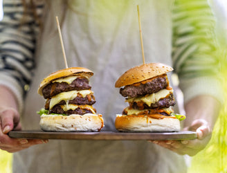 Grass Fed Beef, Blue Cheese & Red Onion Burger