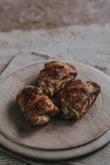 cooked, properly free range chicken thighs