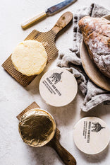 Bungay Raw Milk Cultured Butter from Fen Farm Dairy and a Loaf of sourdough Bread.