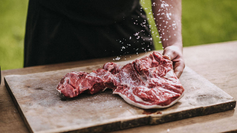 Grass Fed Butterflied Leg of Lamb Being Prepared For Cooking