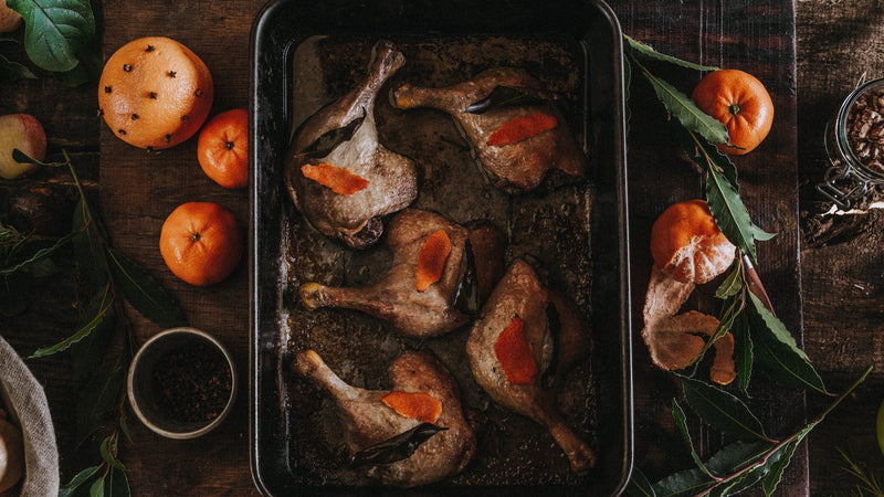 Cooked properly free range confit goose legs