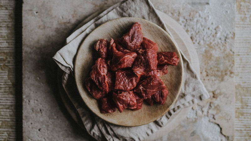 Grass-fed diced lamb