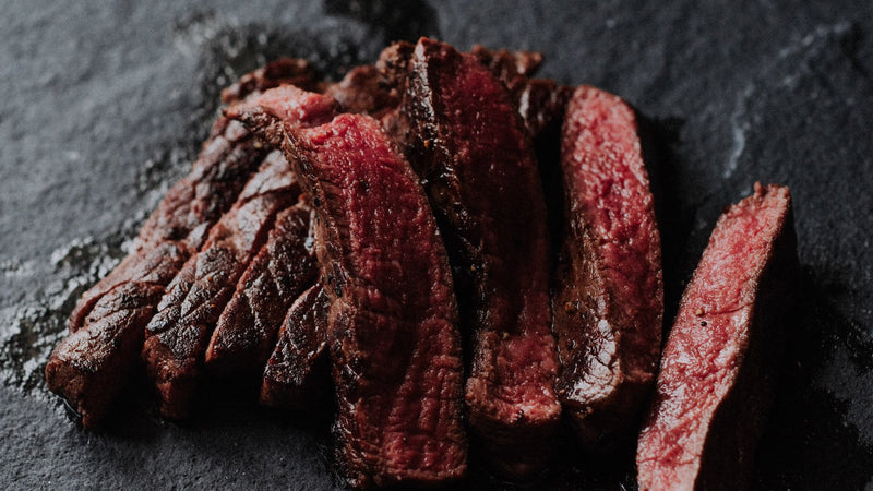 Steak meat box of slowly reared grass-fed beef
