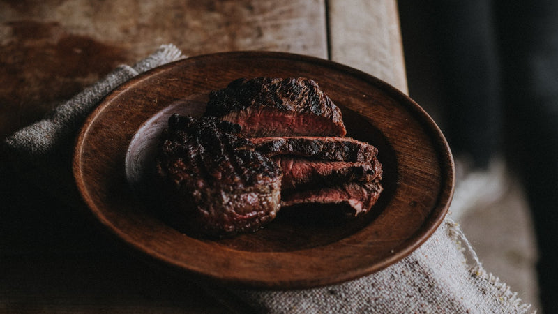 Cooked and sliced Grass-Fed Beef Fillet Steaks