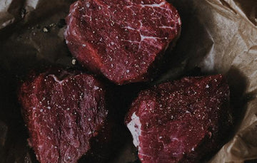 Raw Grass-Fed Beef Fillet Steaks with seasoning